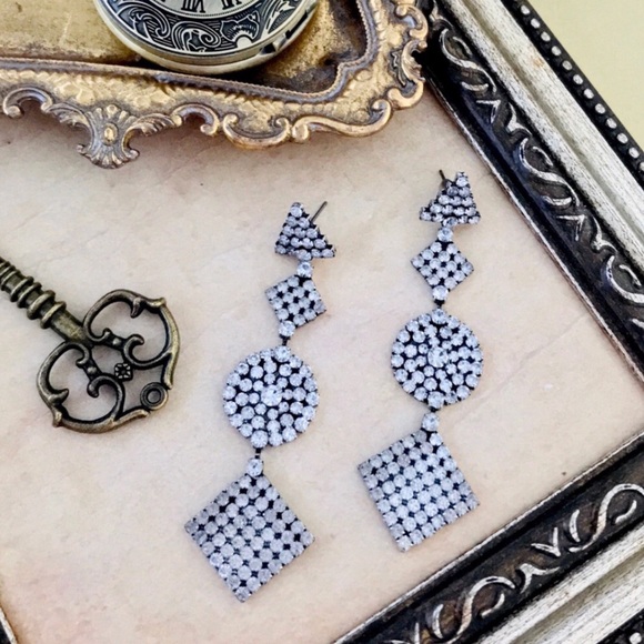 DANNIJO • Fetch Oxidized Silver Crystal Earrings - Picture 3 of 5